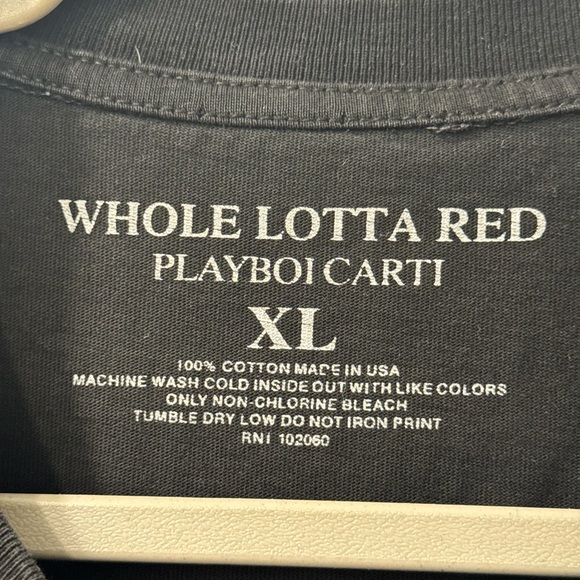Playboi Carti whole lotta red WLR vamp fangs tee - Picture 3 of 3